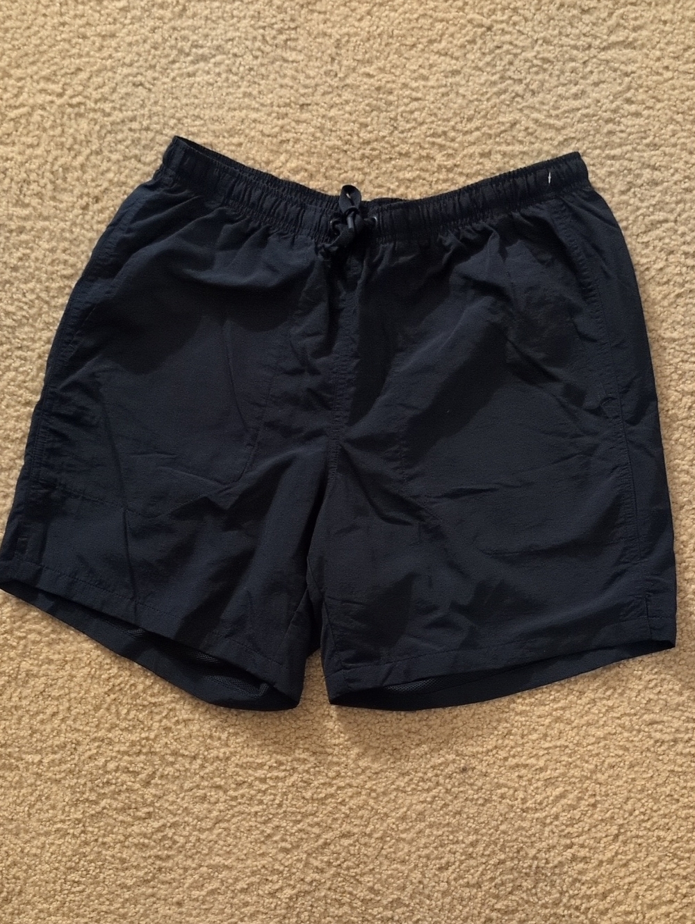 DSG Men's Navy Athletic Quick-Dry Shorts with Drawstring 6" Inseam